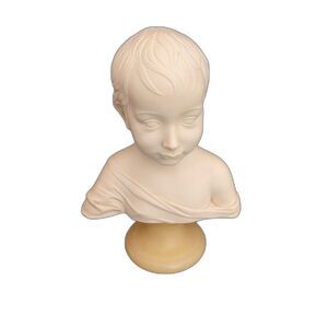 A. Giannelli Italy Baby Boy Busy Alabaster Resin Sculpture Signed 9"